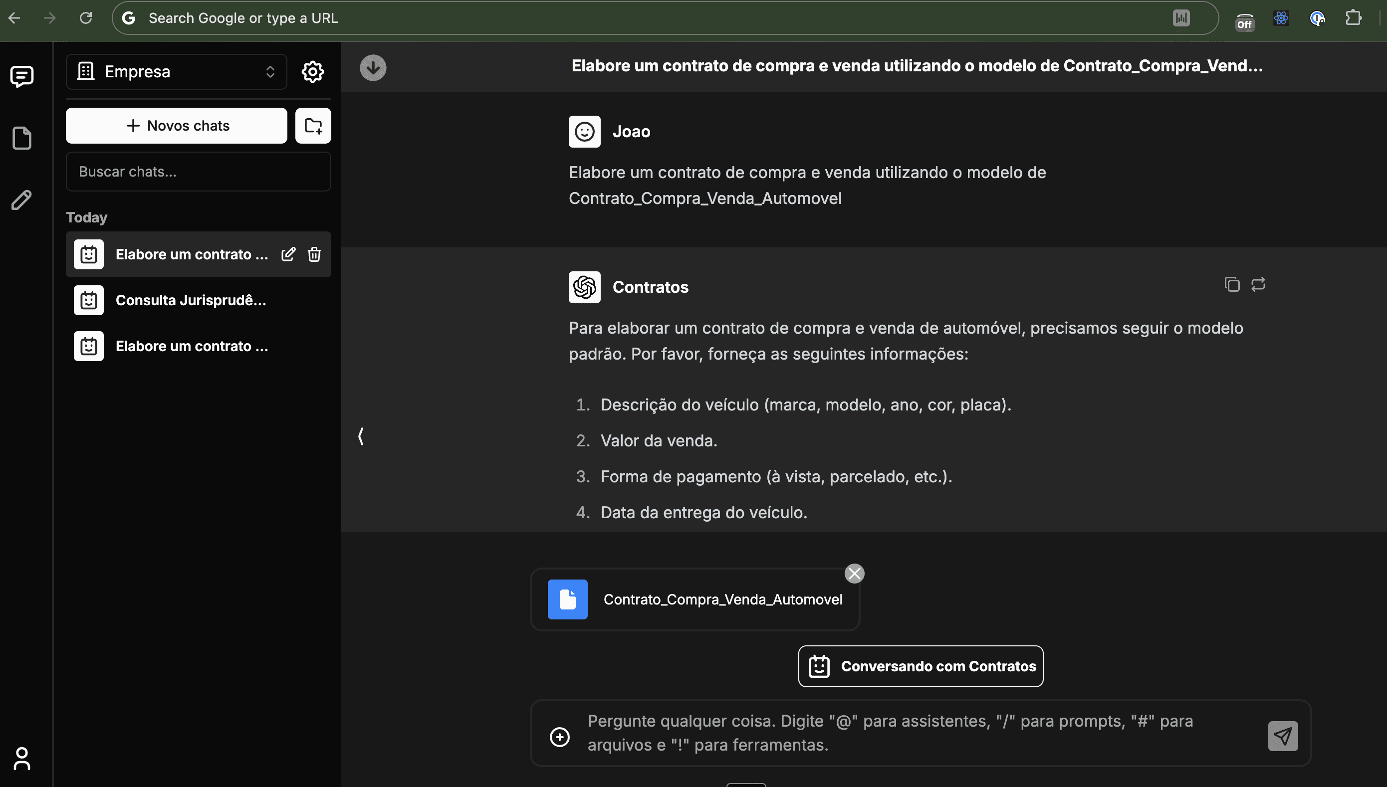 Demonstração do LawBot